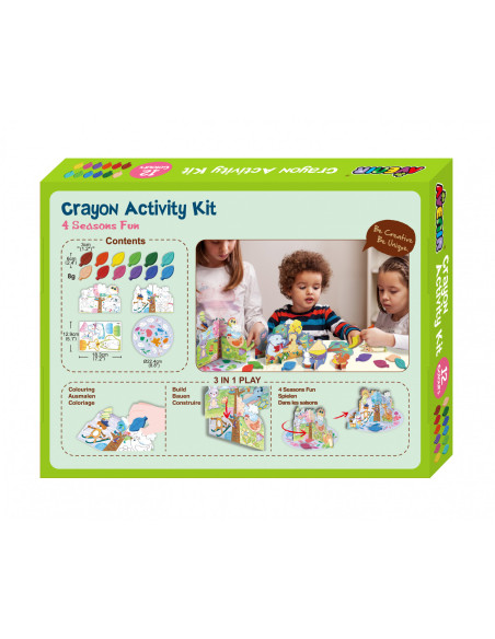 BTS216017,Kit de activitati cu creioane colorate - Distractie in 4 anotimpuri