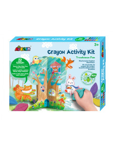 BTS216019,Kit de activitati cu creioane colorate - Distractie in casuta din copac