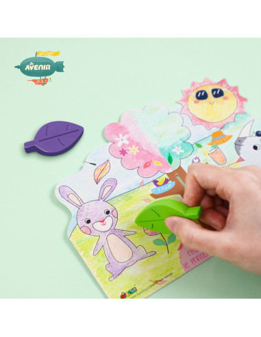 BTS216019,Kit de activitati cu creioane colorate - Distractie in casuta din copac