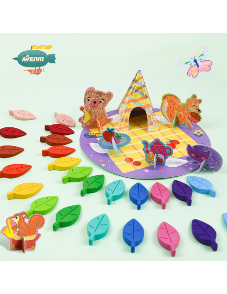 BTS216019,Kit de activitati cu creioane colorate - Distractie in casuta din copac