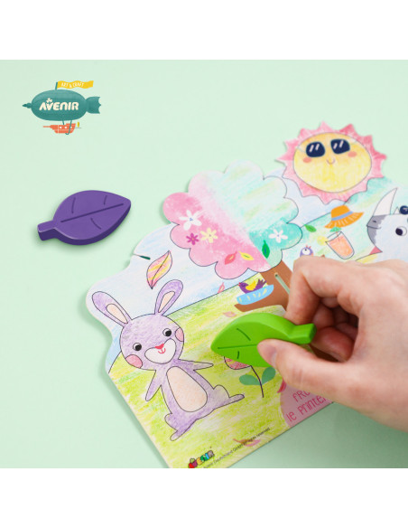 BTS216020,Kit de activitati cu creioane colorate - La picnic