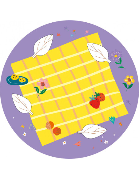 BTS216020,Kit de activitati cu creioane colorate - La picnic