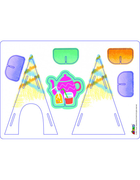 BTS216020,Kit de activitati cu creioane colorate - La picnic