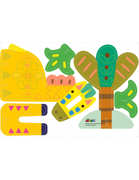 CH221839,Joc creativ Stick N Play cu scene 3D si stickere repozitionabile - Animale Safari