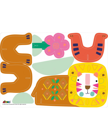 CH221839,Joc creativ Stick N Play cu scene 3D si stickere repozitionabile - Animale Safari