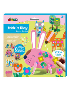 CH221840,Joc creativ Stick N Play cu scene 3D si stickere repozitionabile - Gradina Secreta
