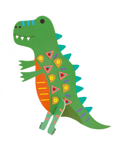 CH221841,Joc creativ Stick N Play cu scene 3D si stickere repozitionabile - Lumea Dinozaurilor