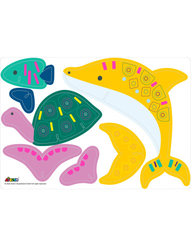 CH221842,Joc creativ Stick N Play cu scene 3D si stickere repozitionabile - Animale polare si marine