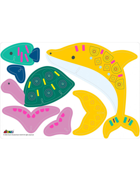 CH221842,Joc creativ Stick N Play cu scene 3D si stickere repozitionabile - Animale polare si marine