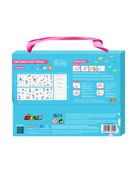 NA218204,Stickere pentru unghii si tatuaje - Sirena