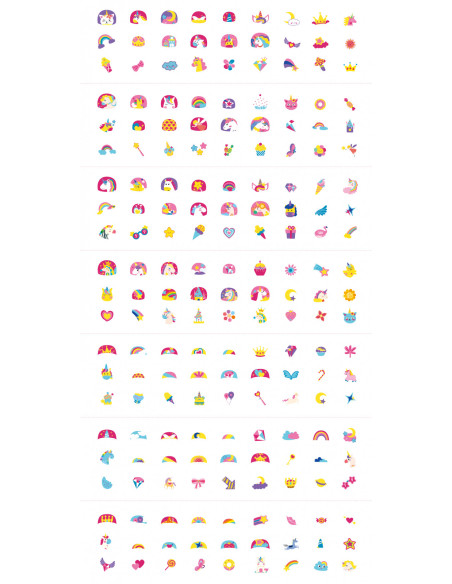 NA218205,Stickere pentru unghii si tatuaje - Unicorni