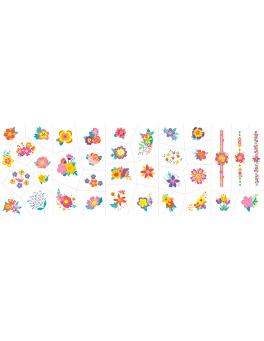 NA218207,Stickere pentru unghii si tatuaje - Flori