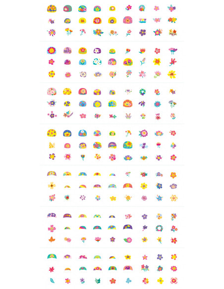 NA218207,Stickere pentru unghii si tatuaje - Flori