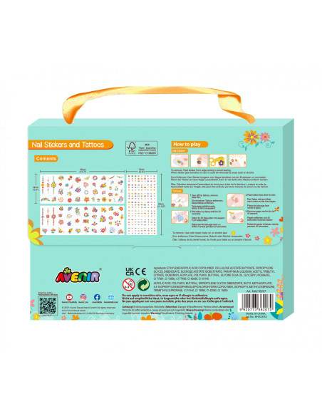 NA218207,Stickere pentru unghii si tatuaje - Flori