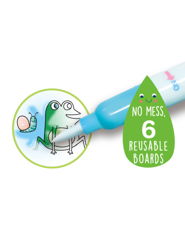 CH211774,Carte de pictat cu apa, stickere si jocuri, portabila - 4 anotimpuri