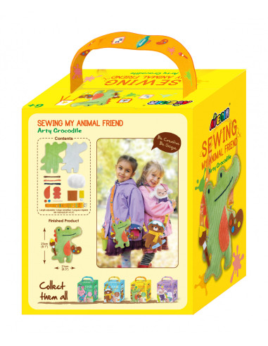 CH221817,Set de cusut Prietenul Meu Animal - Crocodil artistic