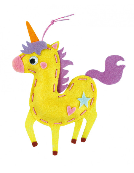 CH221801,Set creativ de cusut cu tehnica siretului - Primul meu Pandantiv Unicorn, nivel 2