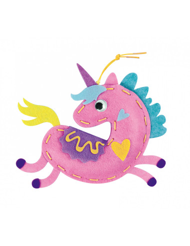 CH221801,Set creativ de cusut cu tehnica siretului - Primul meu Pandantiv Unicorn, nivel 2