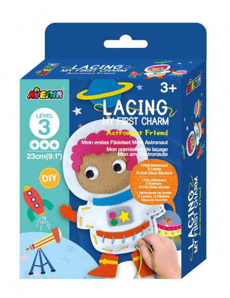 CH221806,Set creativ de cusut cu tehnica siretului - Primul meu Pandantiv Astronaut, nivel 3