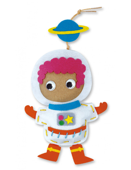 CH221806,Set creativ de cusut cu tehnica siretului - Primul meu Pandantiv Astronaut, nivel 3