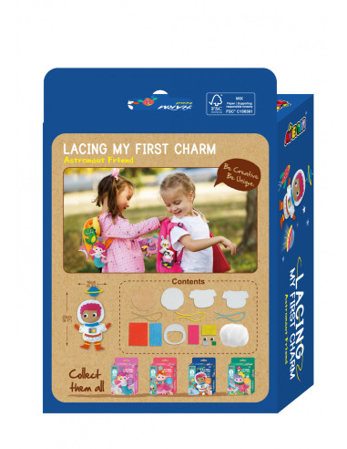 CH221806,Set creativ de cusut cu tehnica siretului - Primul meu Pandantiv Astronaut, nivel 3