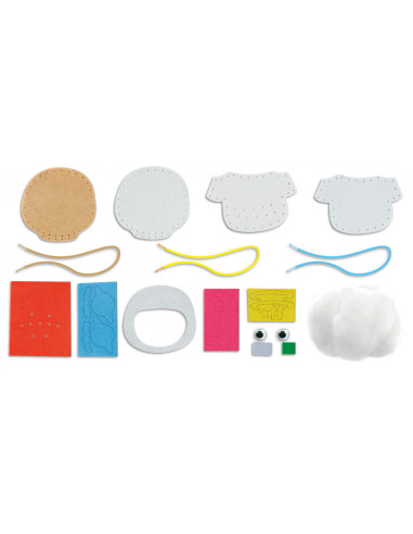 CH221806,Set creativ de cusut cu tehnica siretului - Primul meu Pandantiv Astronaut, nivel 3