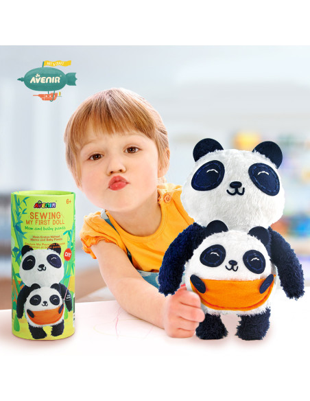 CH201619,Set de cusut Prima Mea Papusa, Mama si puiul Panda