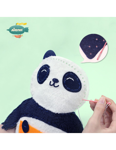 CH201619,Set de cusut Prima Mea Papusa, Mama si puiul Panda