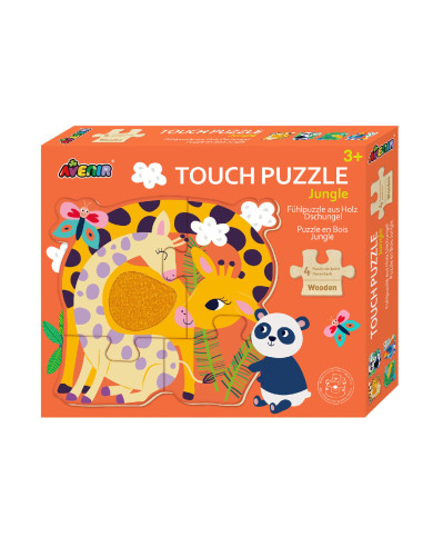 PZ195058,Puzzle tactil din lemn - Jungla