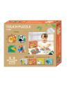PZ195058,Puzzle tactil din lemn - Jungla