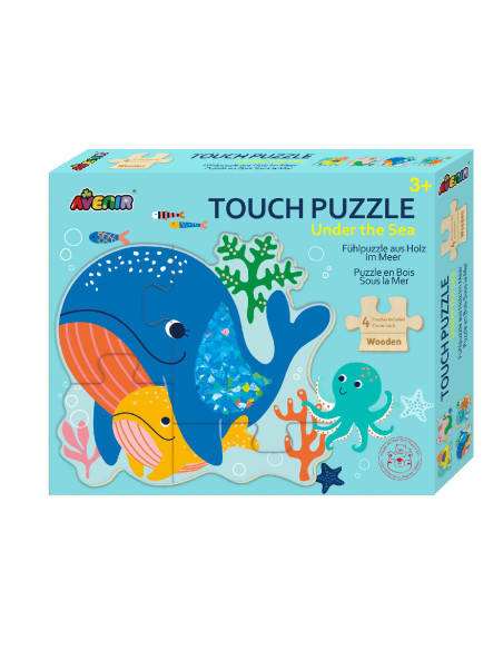 PZ195060,Puzzle tactil din lemn - Subacvatic