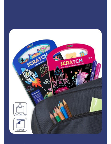 CH191604,Carte portabila cu activitati de razuit - Calatorie in lumea magica