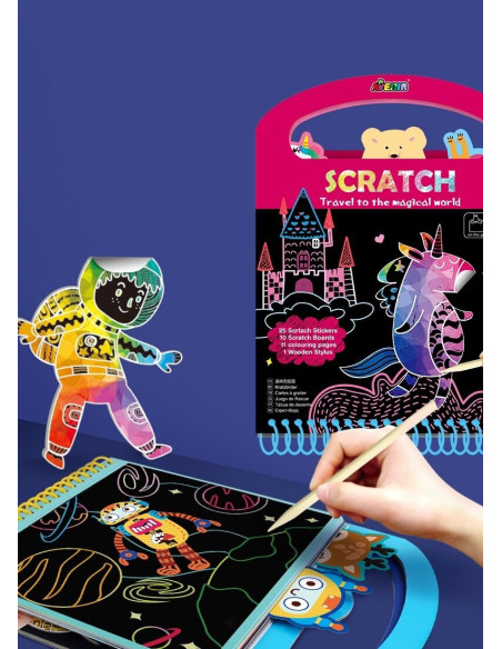 CH191604,Carte portabila cu activitati de razuit - Calatorie in lumea magica