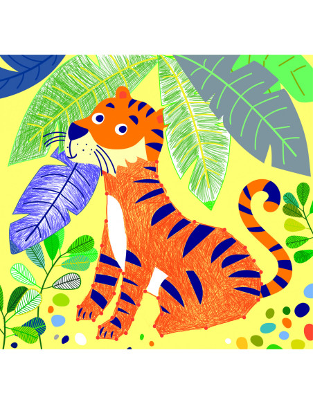 CH201741,Carte portabila cu activitati de colorat - Jungla