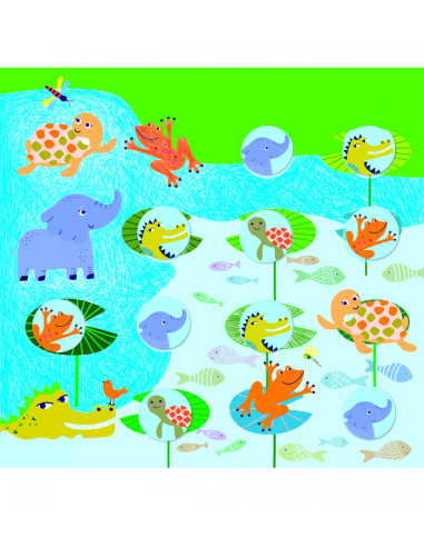 CH201741,Carte portabila cu activitati de colorat - Jungla