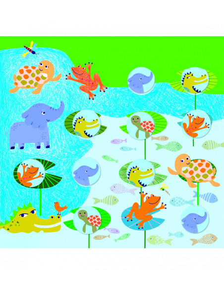 CH201741,Carte portabila cu activitati de colorat - Jungla