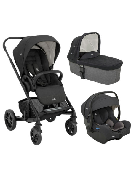 BB-S1201ICSHA000TRIO,Joie - Carucior pentru copii multifunctional 3 in 1 Chrome/ i-Gemm Shale (Carucior Chrome Shale+ Landou Sha