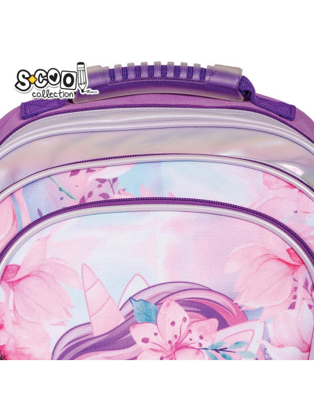 SC2119,Ghiozdan ergonomic UNICORN, 40.5x29x13.5 cm - S-COOL