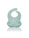 BN-706111,Petite&Mars - Baveta moale Sam, Din silicon, Cu rezervor, Fara BPA, PVC si Ftalati, Copaci Verde