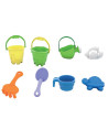 BN-858510,Petite&Mars - Masuta de activitati pentru apa si nisip Sandy Joe, Cu accesorii, 8 jucarii, Multicolor