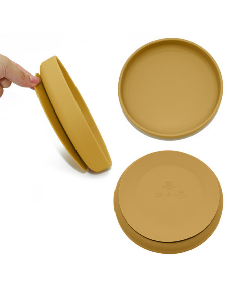 BN-708819,Petite&Mars - Farfurie din silicon fara BPA, Cu ventuza, TAKE&MATCH, 6 luni+, 400 ml, Ocru BN-708819,Petite&Mars - Farfurie din silicon fara BPA, Cu ventuza, TAKE&MATCH, 6 luni+, 400 ml, Ocru