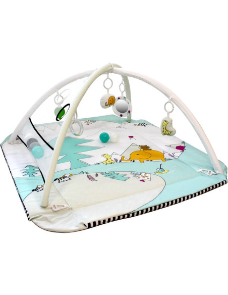 BN-492848,Petite&Mars - Salteluta educationala interactiva, 5 in 1, 110x95x50 cm, Cu jucarii, Multicolora