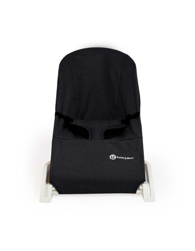BN-915900,Petite&Mars - Sezlong balansoar, Calmy, Cu centura in 3 puncte, De la nastere pana la 9 kg, Negru