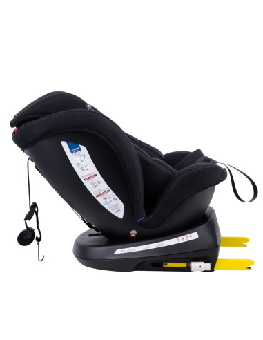 906TWT_P_BlackJeans,Scaun Auto Tweety Plus DELUXE BUF BOOF BlackJeans cu Isofix rotativ 360 grade 0 36 kg