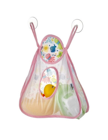 UP-bj_6421,Organizator BabyJem pentru jucariile de baie Baby Bath (Culoare: Roz)