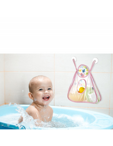 UP-bj_6421,Organizator BabyJem pentru jucariile de baie Baby Bath (Culoare: Roz)