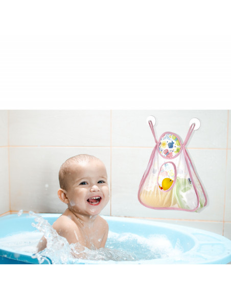UP-bj_6421,Organizator BabyJem pentru jucariile de baie Baby Bath (Culoare: Roz)