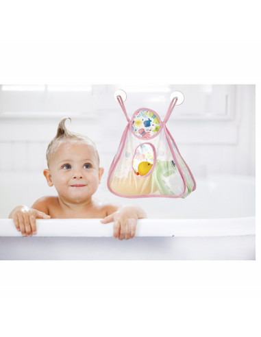 UP-bj_6421,Organizator BabyJem pentru jucariile de baie Baby Bath (Culoare: Roz)