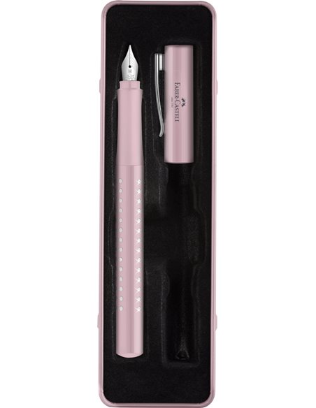 FC201515,Set cadou Faber-Castell cu Stilou Sparkle Rose metalic M