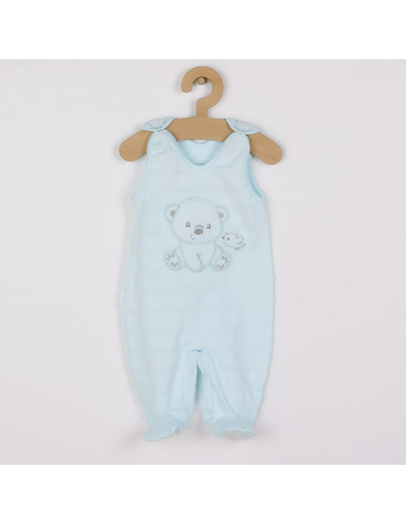 BN-41169,Set 4 piese: bluza, body cu maneca lunga, salopeta fara maneci, caciulita, Marime 56, Din bumbac 100%, New Baby, Sweet 